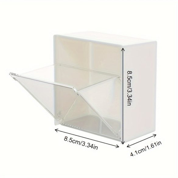 Falra szerelhető fehér flip tárolódoboz