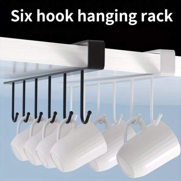 Könnyen felszerelhető fém 6-akasztós állvány