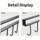 Könnyen felszerelhető fém 6-akasztós állvány