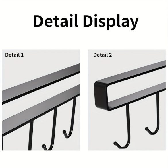 Könnyen felszerelhető fém 6-akasztós állvány