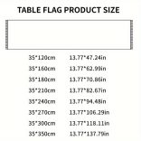 Csíkos Szőtt Poliészter Asztali Futó, Fodrokkal