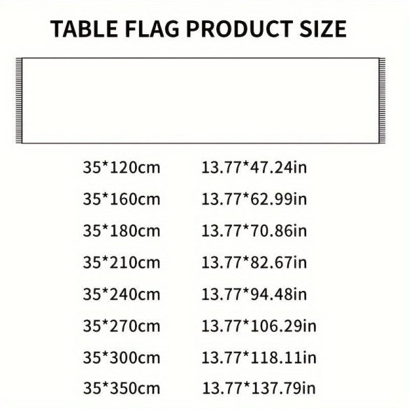 Csíkos Szőtt Poliészter Asztali Futó, Fodrokkal