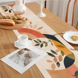   1 db Modern Absztrakt Vászon Asztalfutó Narancs és Bézs Színben