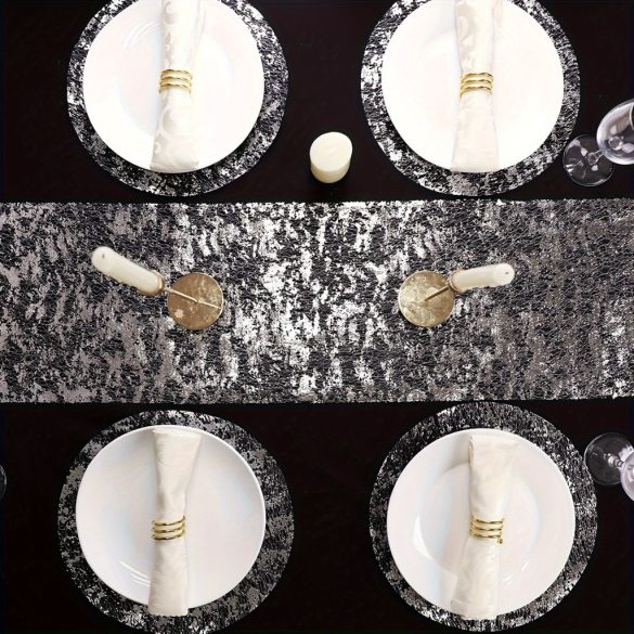 12db Ezüst-arany színű Eldobható Tányéralátét