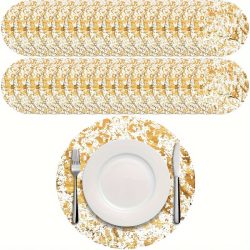   12 darabos készlet eldobható arany színű asztali alátét