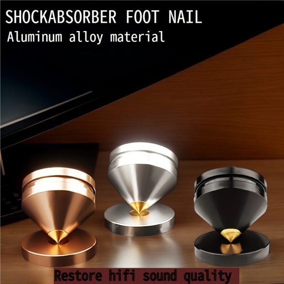 4 db nagy fémtüskéből álló készlet, réz és alumínium hangfalak számára