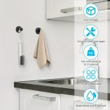 Könnyen felszerelhető szívókorongos akasztók zuhanyhoz