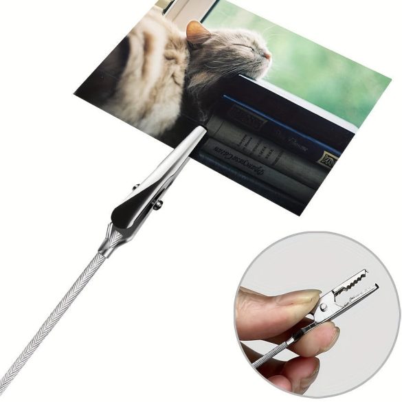 10db fából készült kártyatartó aligátorkapcsokkal