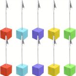 10db fából készült kártyatartó aligátorkapcsokkal