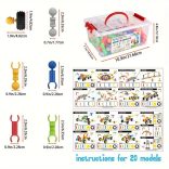 125 darabos műanyag építőjáték a formafelismeréshez és a kéz-szem koordinációhoz