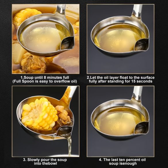 Rozsdamentes acél olajelválasztó kanál