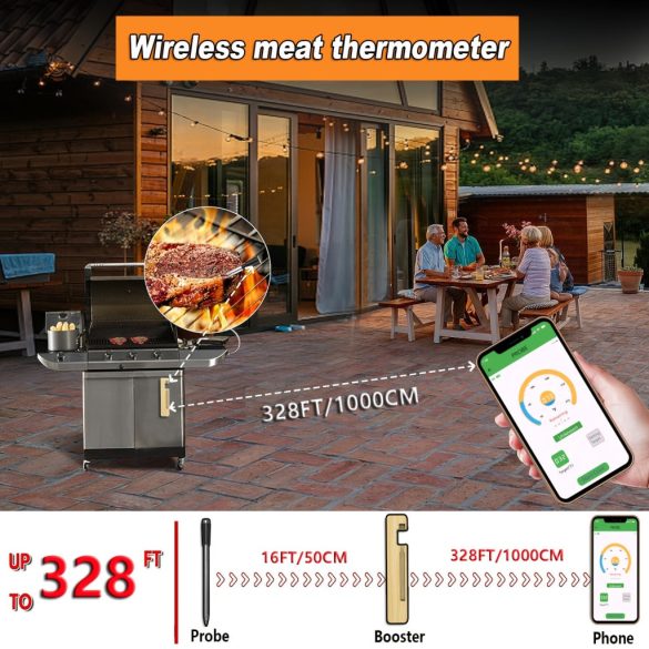 Hosszú Hatótávú Vezeték Nélküli Okos Hús Hőmérő