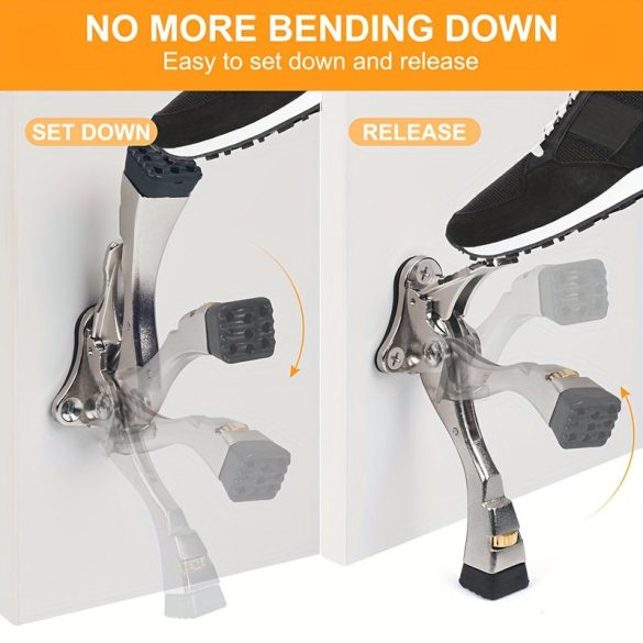 Polírozott fém ajtóütköző állítható magassággal