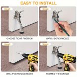 Polírozott fém ajtóütköző állítható magassággal