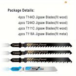 16 db-os Fűrészlap Készlet, 4 Méretben