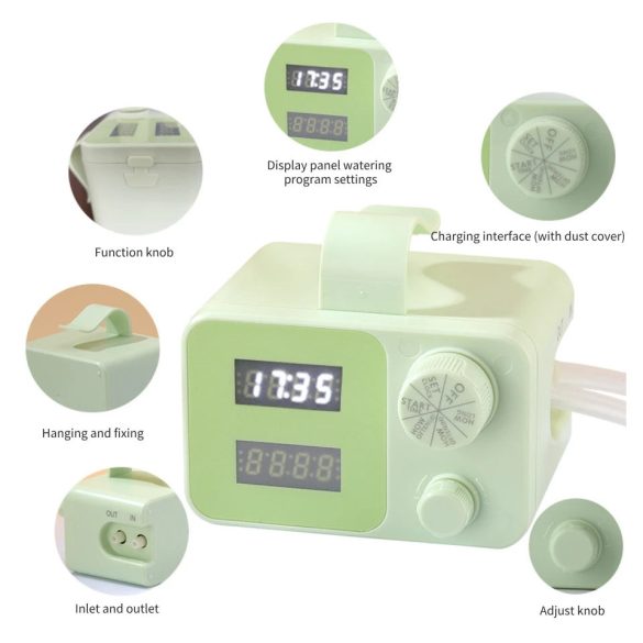 Automatikus öntöző gép – Intelligens időzített öntöző rendszer 20 virágcseréphez