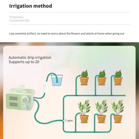 Automatikus öntöző gép – Intelligens időzített öntöző rendszer 20 virágcseréphez