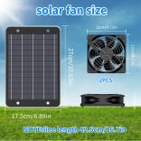 Két ventilátorral ellátott napelemes légáramlás-szabályozó készlet