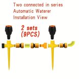 2 készlet kerti gyep automatikus öntözőrendszer 360°-os forgatással