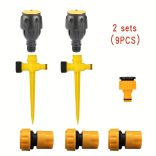 2 készlet kerti gyep automatikus öntözőrendszer 360°-os forgatással