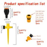 2 készlet kerti gyep automatikus öntözőrendszer 360°-os forgatással