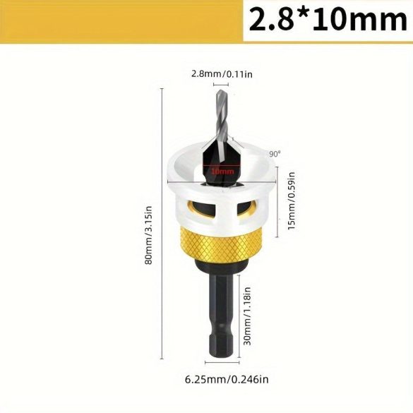 4 az 1-ben Countersink fúrókészlet