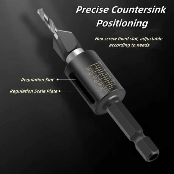 4 az 1-ben Countersink fúrókészlet
