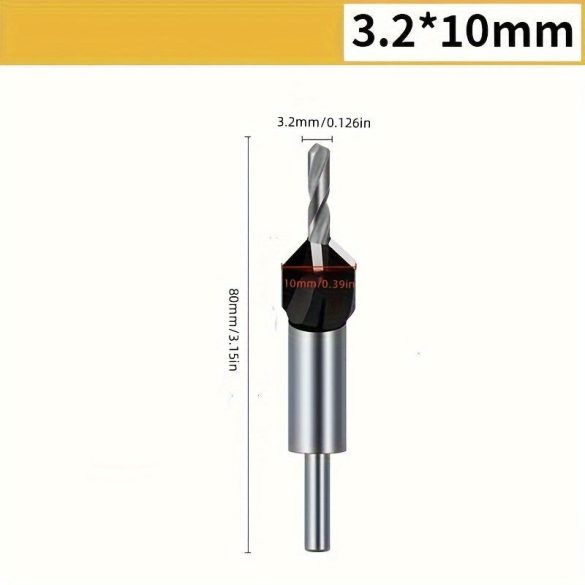 4 az 1-ben Countersink fúrókészlet