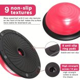 Bosu labda a sebességképzettséghez, egy félkör alakú egyensúlyozó jóga labda fitneszhez és pilateshez. szürke