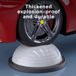 Bosu labda a sebességképzettséghez, egy félkör alakú egyensúlyozó jóga labda fitneszhez és pilateshez. szürke