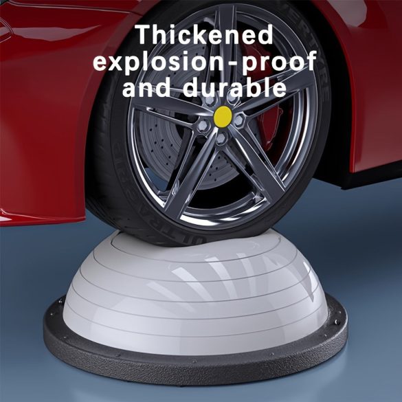 Bosu labda a sebességképzettséghez, egy félkör alakú egyensúlyozó jóga labda fitneszhez és pilateshez. szürke