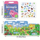 Újrahasználható matricáskönyv, mosható matricák, karácsonyi ajándék felnőtteknek, húsvéti ajándék - tél, újév Állatok