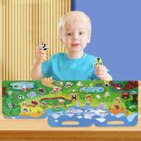 Újrahasználható matricáskönyv, mosható matricák, karácsonyi ajándék felnőtteknek, húsvéti ajándék - tél, újév Állatok