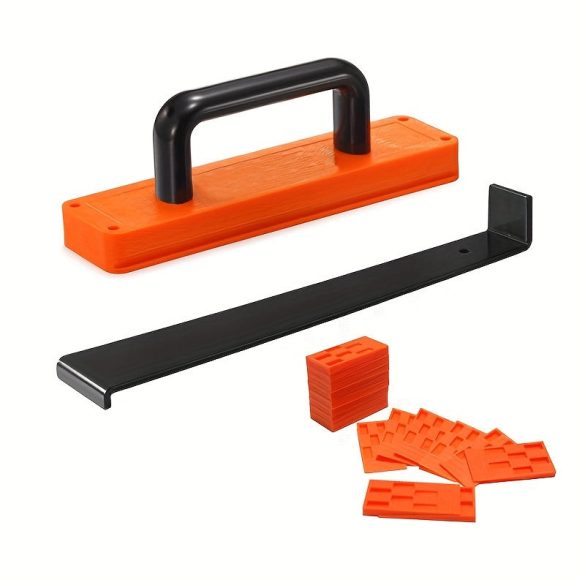 22 darabos fa padló beépítő szerszámkészlet fogantyúval, kopogó blokkal, rugós horoggal, 20 tömítéssel, univerzális padló beépítő készlet