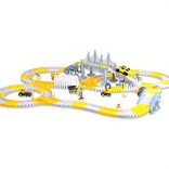 Gyermeknevelő játékok, pályás autó, kis vonat, DIY elektromos pálya, mérnöki autó karácsonyi, halloweeni, hálaadás napi ajándék halloweeni ajándék télre 343 Db