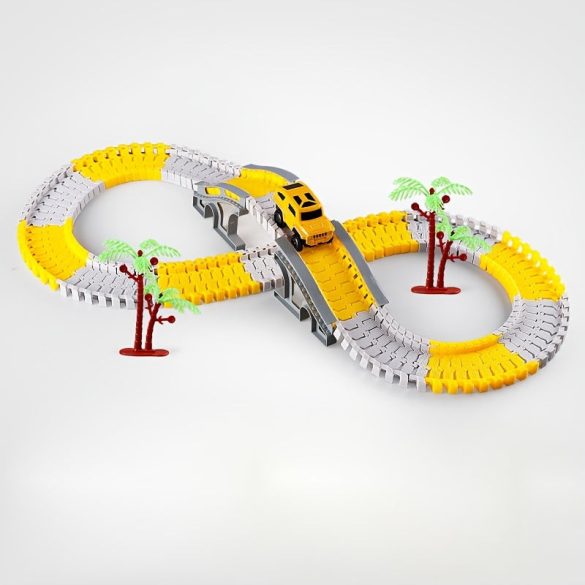 Gyermeknevelő játékok, pályás autó, kis vonat, DIY elektromos pálya, mérnöki autó karácsonyi, halloweeni, hálaadás napi ajándék halloweeni ajándék télre 343 Db