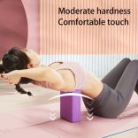 2 db egyszínű jógatégla, csúszásmentes, nagy sűrűségű jógablokkok, alkalmasak testformáláshoz, lábnyomáshoz, jógához és pilateshez Yoga Brick-Lila/2db