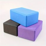 2 db egyszínű jógatégla, csúszásmentes, nagy sűrűségű jógablokkok, alkalmasak testformáláshoz, lábnyomáshoz, jógához és pilateshez Yoga Brick-Lila/2db