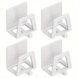 4db Modern Easy Install Öntapadó Fém Trapézúmosó Tároló Állvány fehér - 4 db