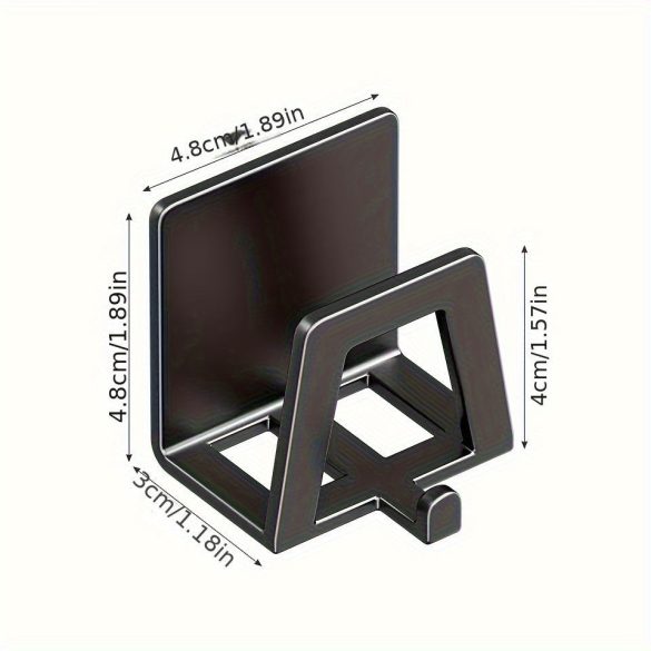 4db Modern Easy Install Öntapadó Fém Trapézúmosó Tároló Állvány fehér - 4 db