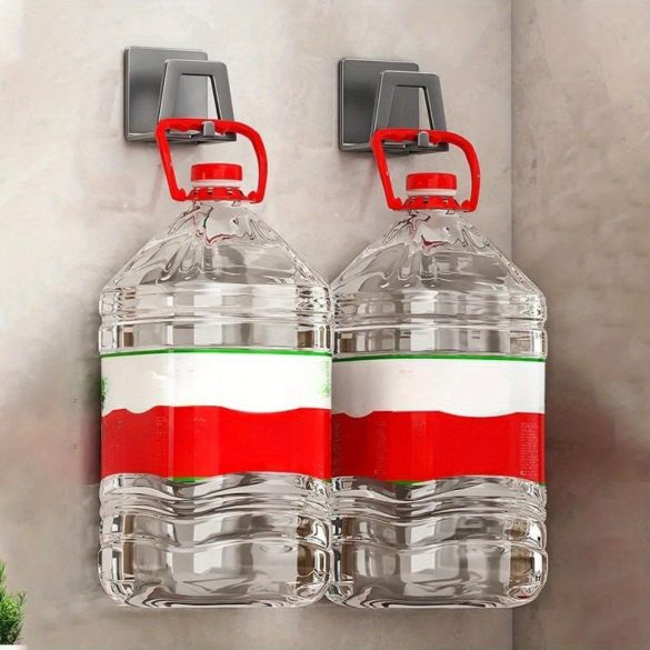 4db Modern Easy Install Öntapadó Fém Trapézúmosó Tároló Állvány fehér - 4 db