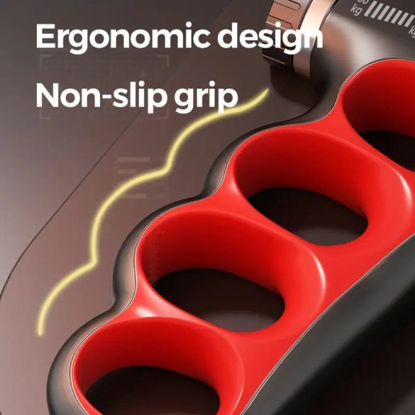 5-100kg Markolat Erősítő Mechanikus Számlálóval, Beállítható Ellenállású Csuklótágító Edző Kézi Fogantyú Piros - 5-100 kg