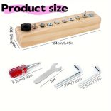 Kisgyermekek csavarhúzó és csavar edzési foglalkoztató játék 10 lyukú csavarozó játék