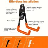 12 Db Nagy Teherbírású Garázshorgok Fekete - 12 Csomag