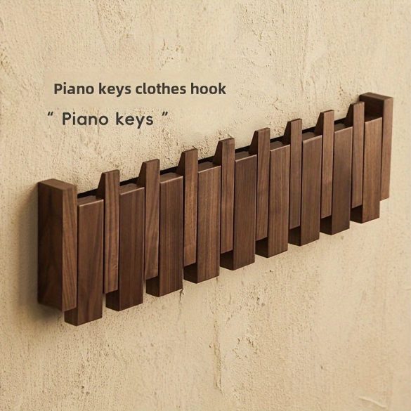 6db Bohém stílusú fafali kampók Dió - 6 horog