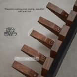 6db Bohém stílusú fafali kampók Dió - 6 horog