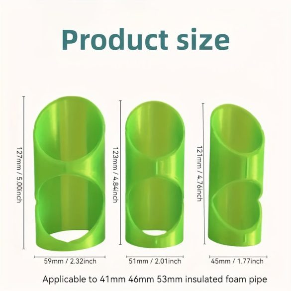 3 darabos habcsővágó készlet - Sokoldalú szigetelőeszközök lakossági, ipari és kereskedelmi használatra, 41mm, 46mm, 53mm-es csövekhez illeszkedik Sárga