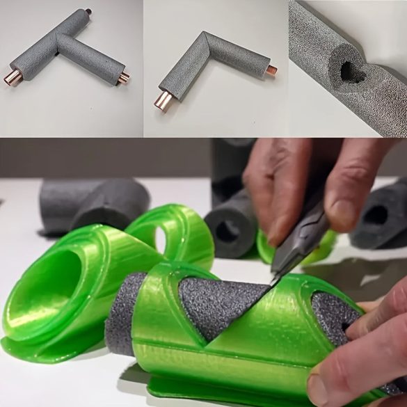 3 darabos habcsővágó készlet - Sokoldalú szigetelőeszközök lakossági, ipari és kereskedelmi használatra, 41mm, 46mm, 53mm-es csövekhez illeszkedik Sárga