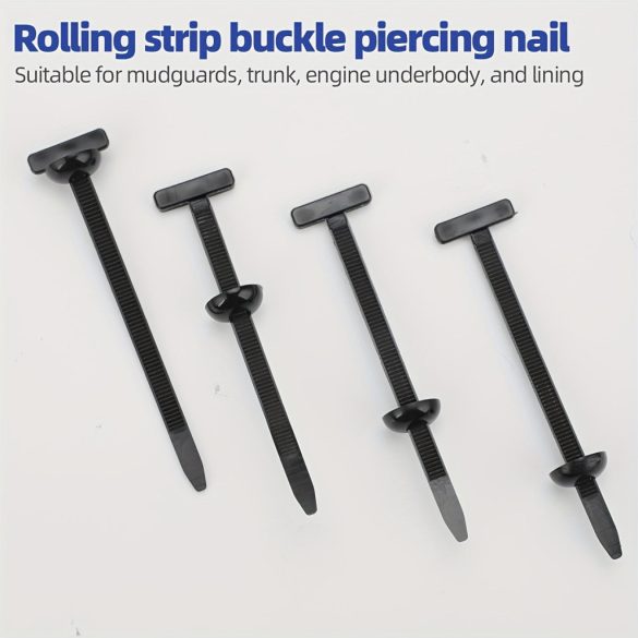 25/50/100db Nagy teherbírású, önzáró nejlon kábelkötők Fekete 100 darab