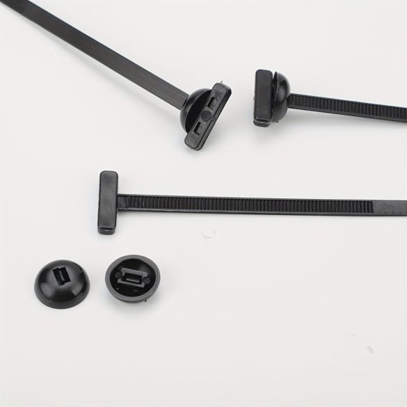 25/50/100db Nagy teherbírású, önzáró nejlon kábelkötők Fekete 100 darab